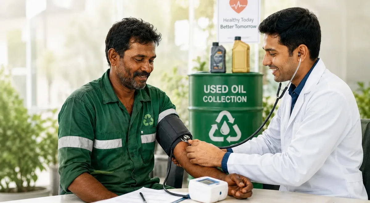 Sponsor health check-ups for used oil collectors