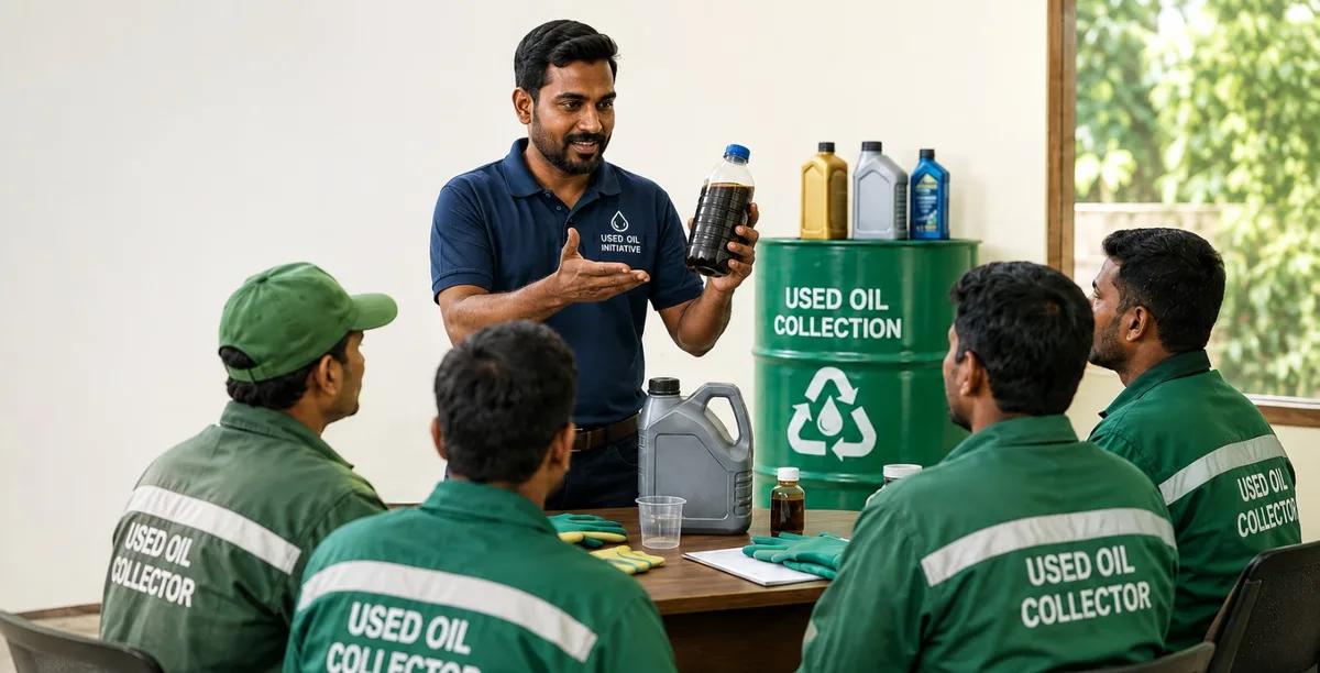Skill development and training for used oil collectors